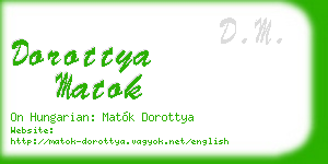 dorottya matok business card