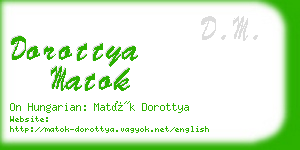 dorottya matok business card